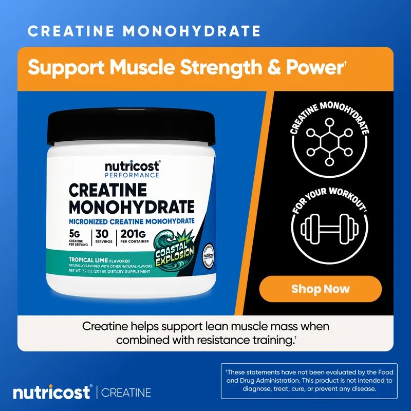 Nutricost Micronized Creatine Monohydrate Powder
