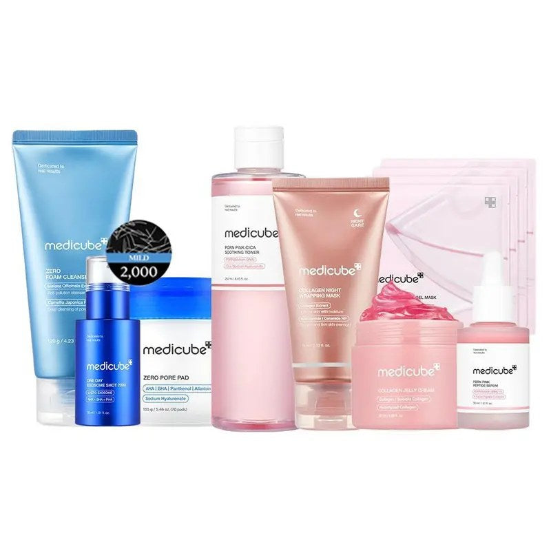 medicube Glass Glow Skincare Set — 8-Piece PDRN Routine