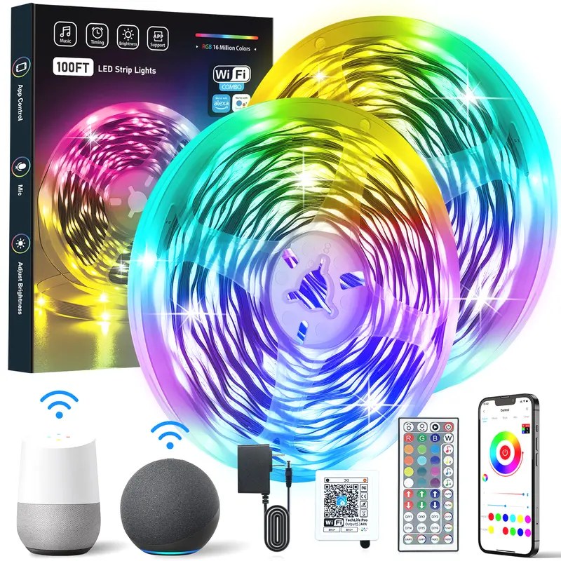 KEXU WiFi Smart LED Strip Lights — 100ft