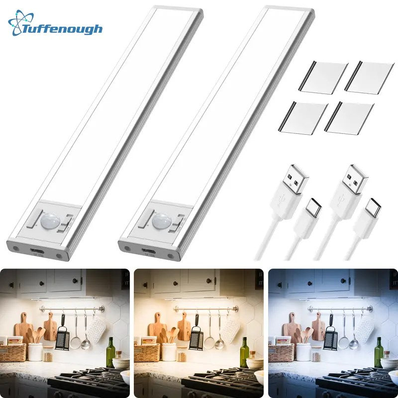 Tuffenough Under Cabinet Lights — Motion Sensor, USB Rechargeable
