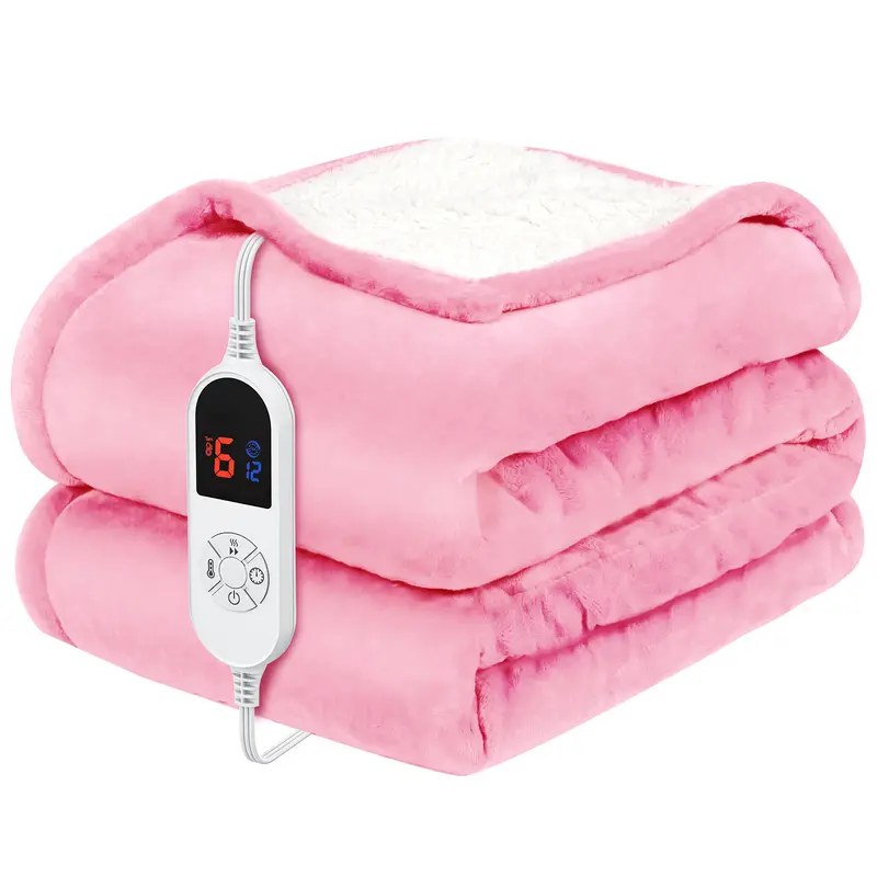 VUSIGN Heated Blanket Electric Throw — Flannel Sherpa