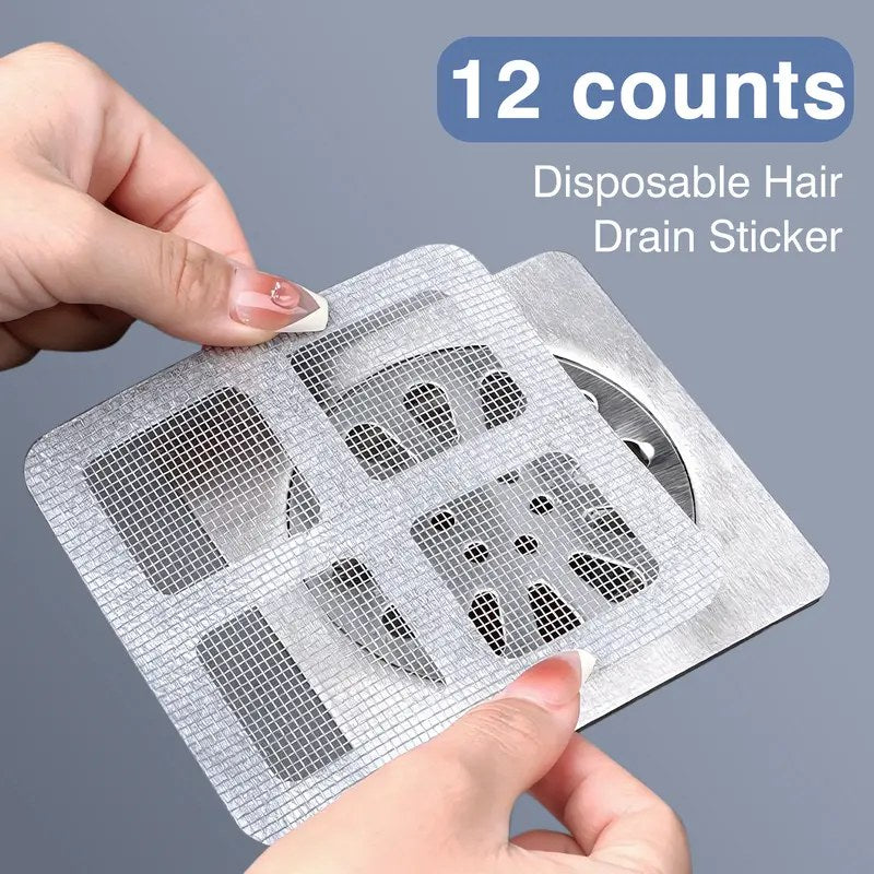 Disposable Shower Drain Covers — 12-Count