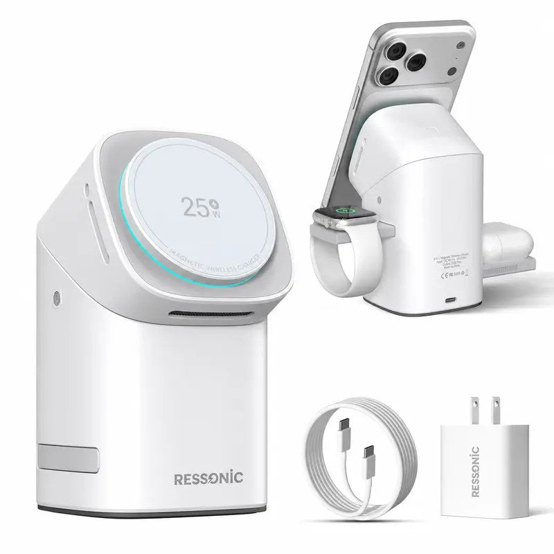 RESSONIC 3-in-1 Wireless Charging Station — 25W