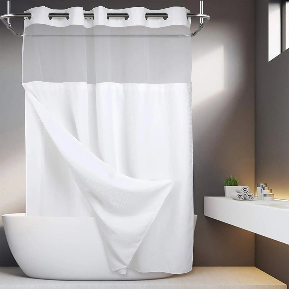 Hookless Waffle-Weave Shower Curtain