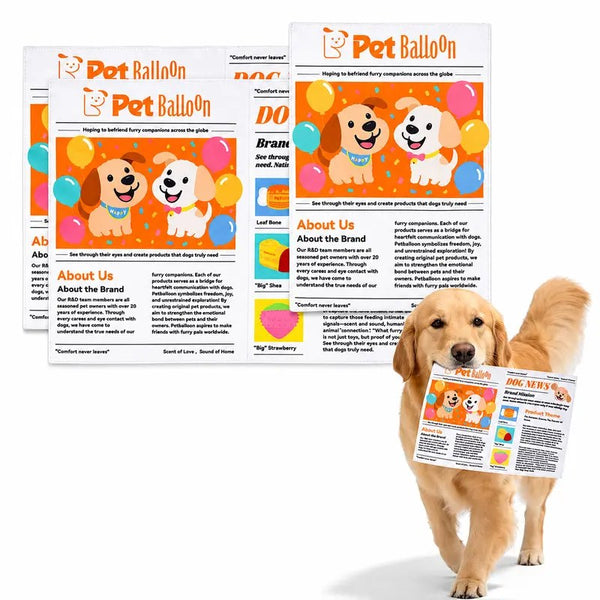 Pet Balloon Newspaper Dog Toy — 3-in-1 Set