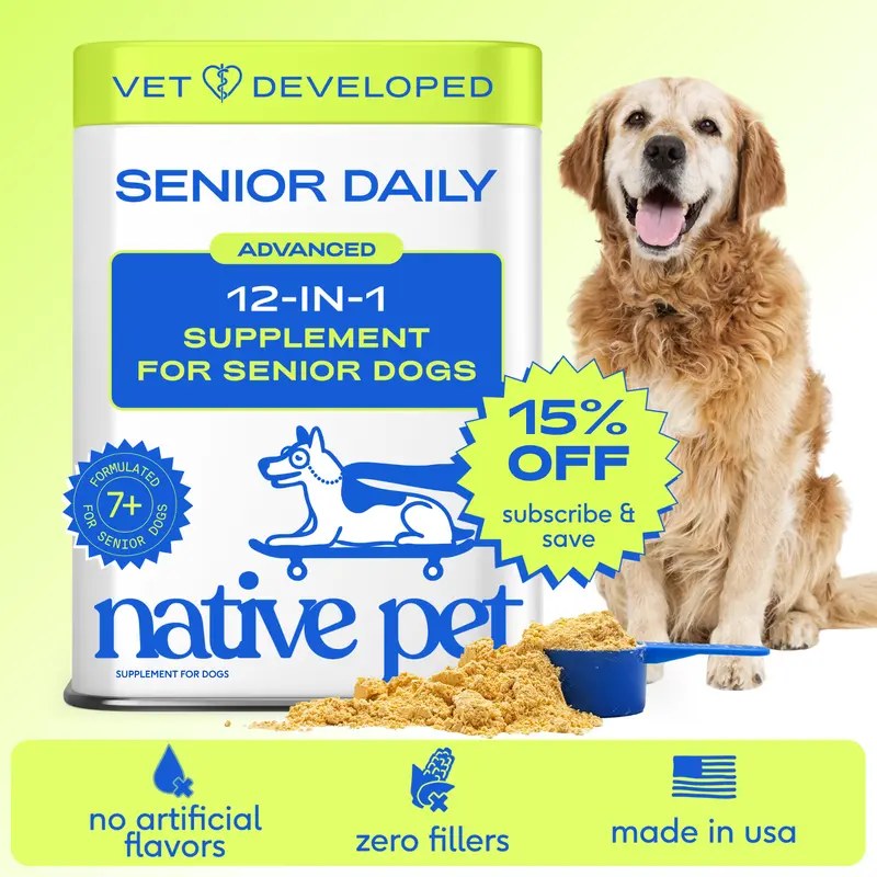 Native Pet Senior Dog Vitamin 12-in-1 Powder