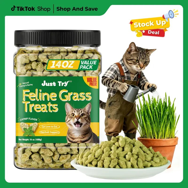 JUST TRY Feline Grass Treats