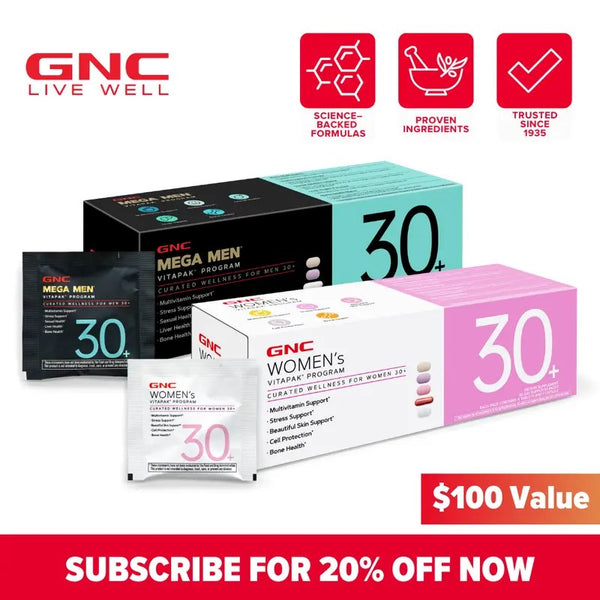 GNC 30+ Vitapak — 2 Boxes