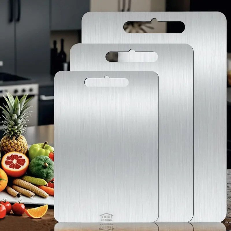 Stainless Steel Cutting Board Set — 3-Piece