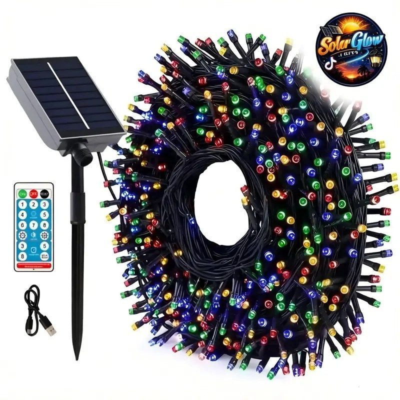 Solar Christmas String Lights — 328FT, 800 LED