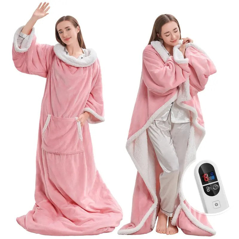 TEHANLD Wearable Heated Blanket with Sleeves