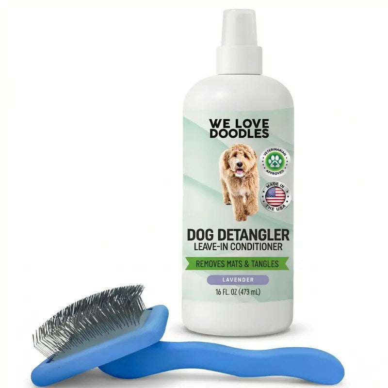 We Love Doodles Slicker Brush + Detangler Set