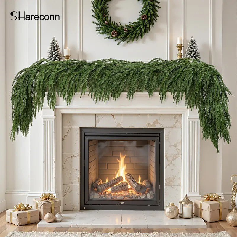 SHareconn Artificial Norfolk Christmas Garlands