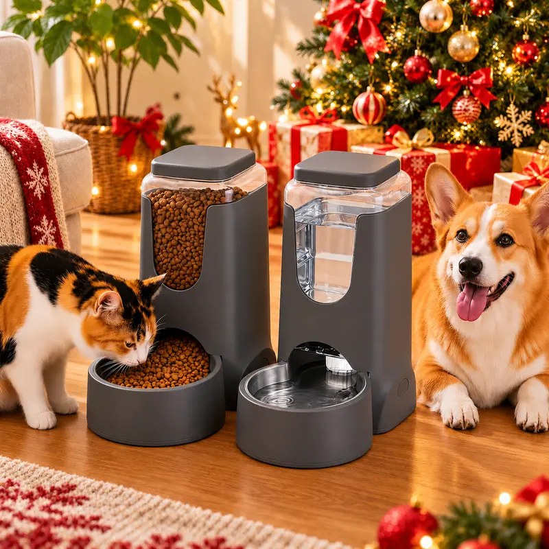 Cat & Dog Gravity Feeder and Waterer Set