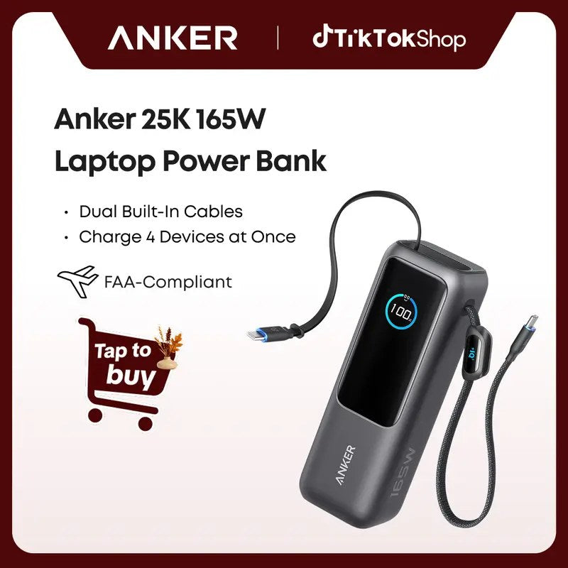 Anker 165W 25,000mAh Laptop Power Bank