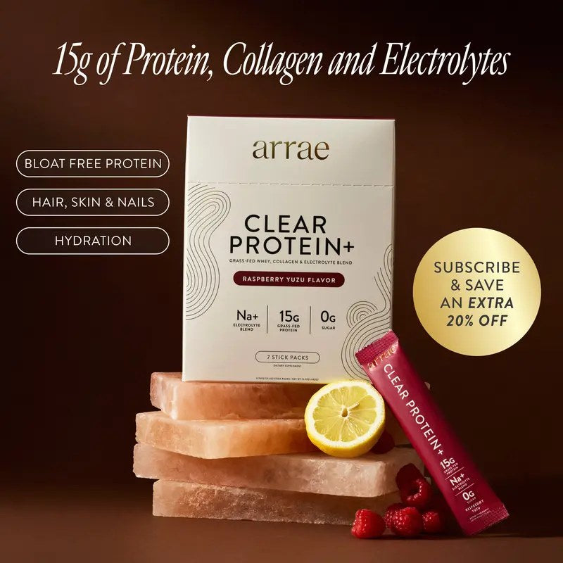 Arrae Clear Protein+ Stick Packs — Raspberry Yuzu