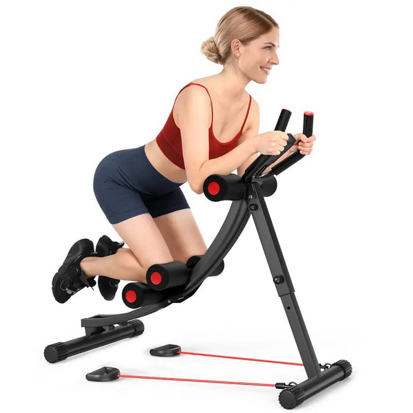 Foldable Ab Machine with Resistance Band