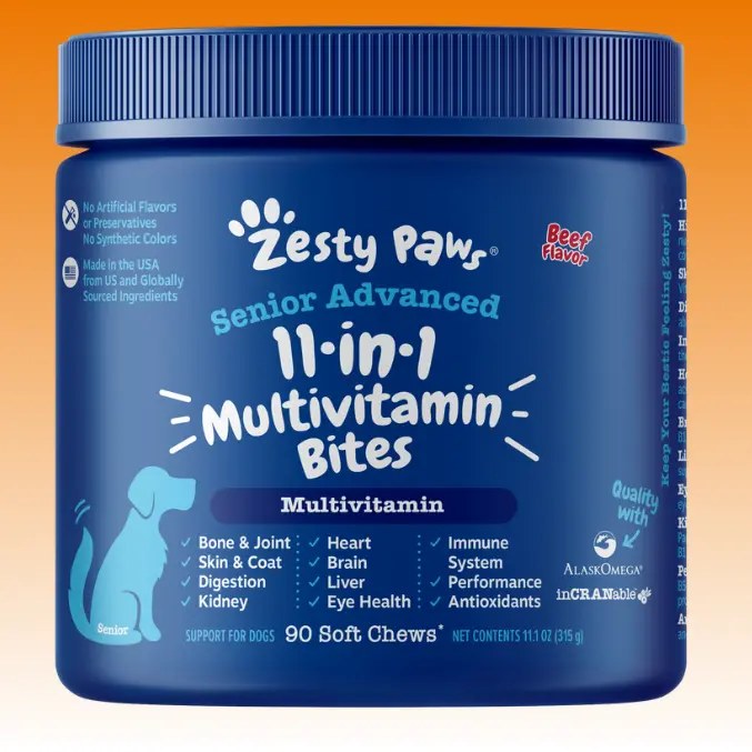 Zesty Paws Advanced Senior 11-in-1 Multivitamin Bites