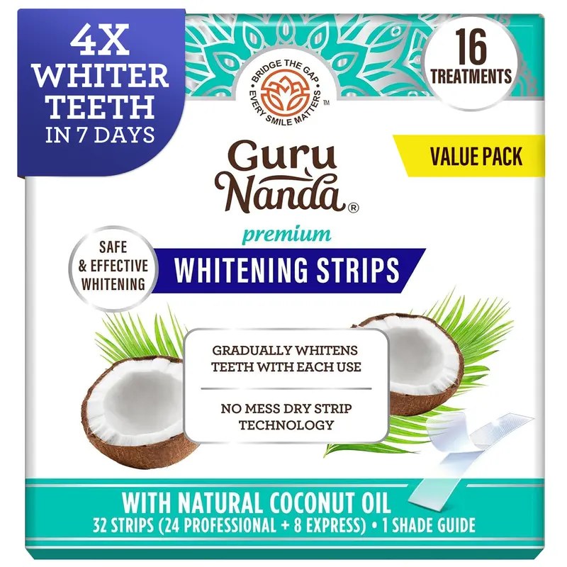 GuruNanda Teeth Whitening Strips — 16-Day Treatment