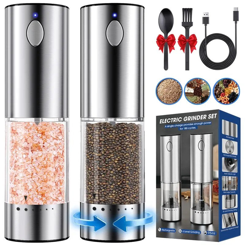 HomeHacks Electric Salt & Pepper Grinder Set