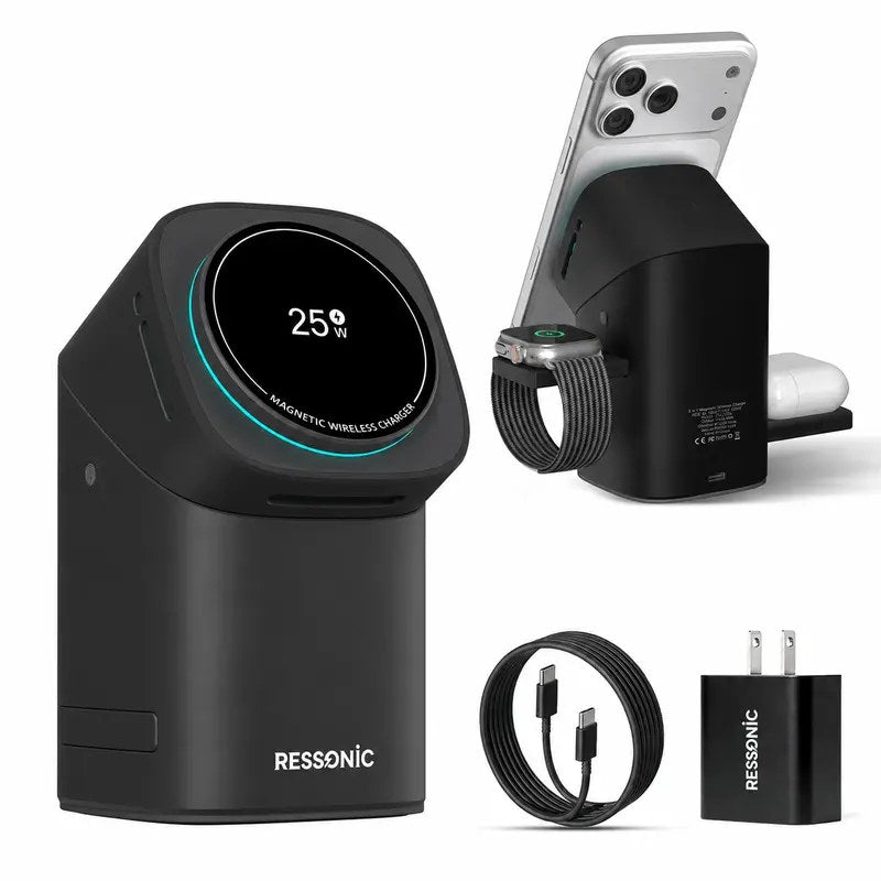 RESSONIC 3-in-1 Qi2 Wireless Charging Station