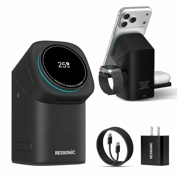 RESSONIC 3-in-1 Qi2 Wireless Charging Station