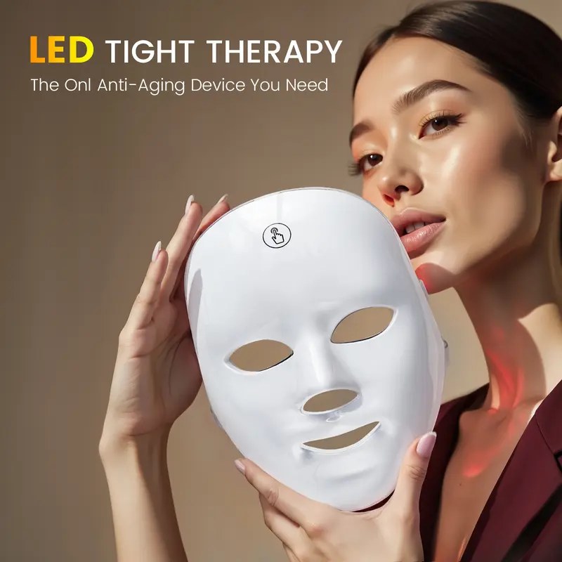 SHMHE 7-Color LED Red Light Facial Mask