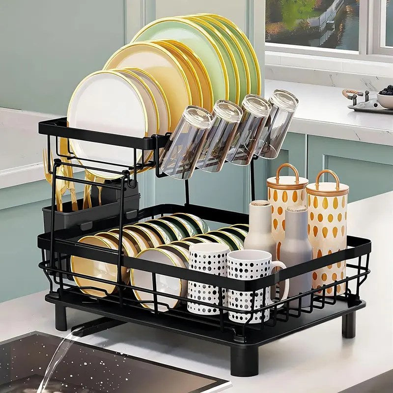 2-Tier Dish Drainer Rack